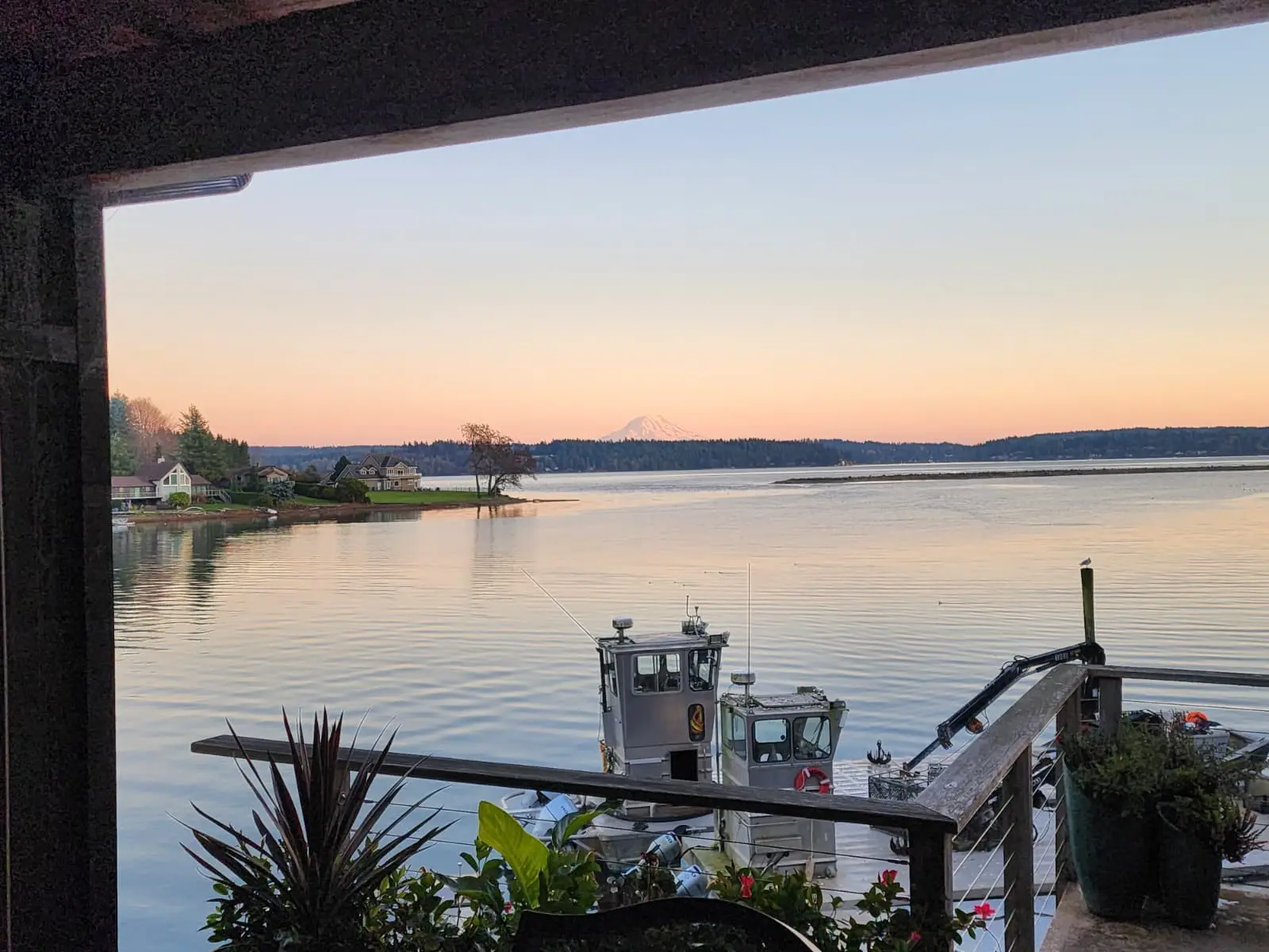 Evening over the bay from the deck