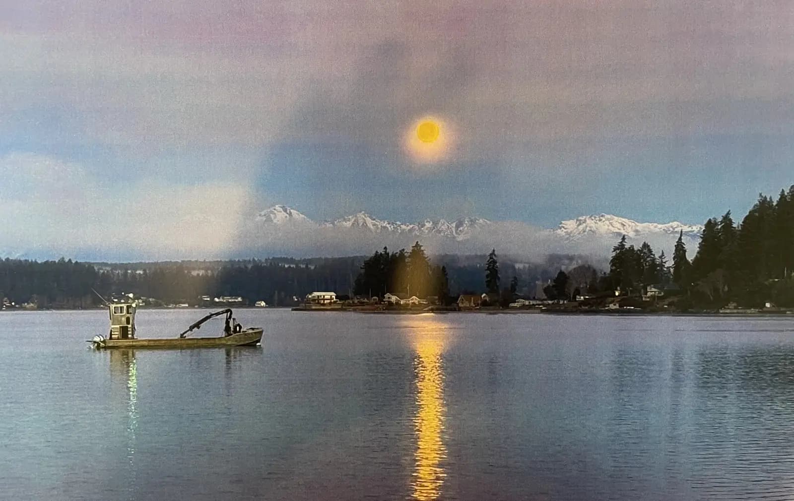 The moon over the Olympics