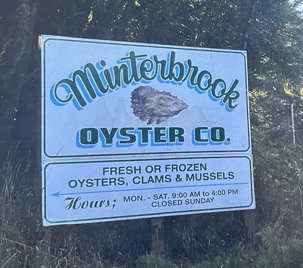 The shop sign out at the road